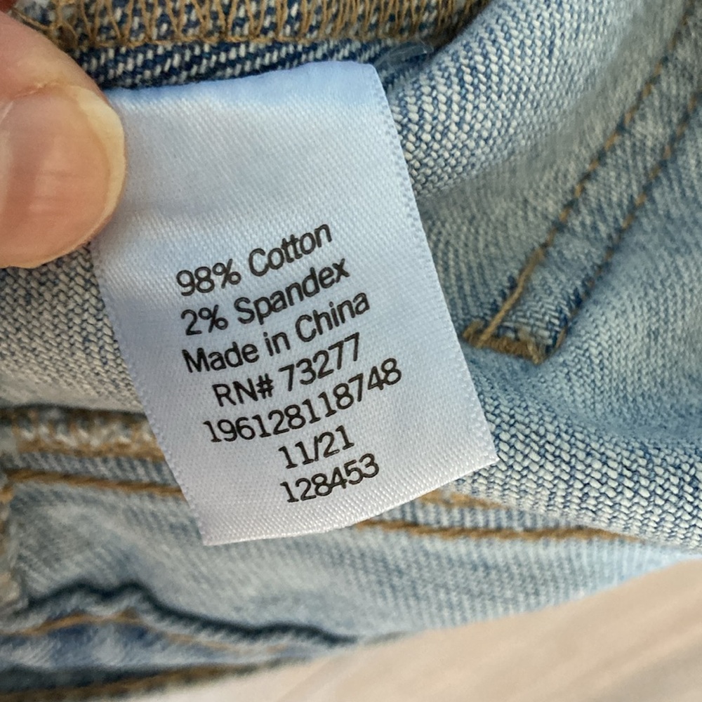 So Super high rise straight woven denim jean pant quilted design waistband 13 31 - Picture 16 of 17